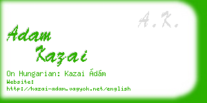 adam kazai business card